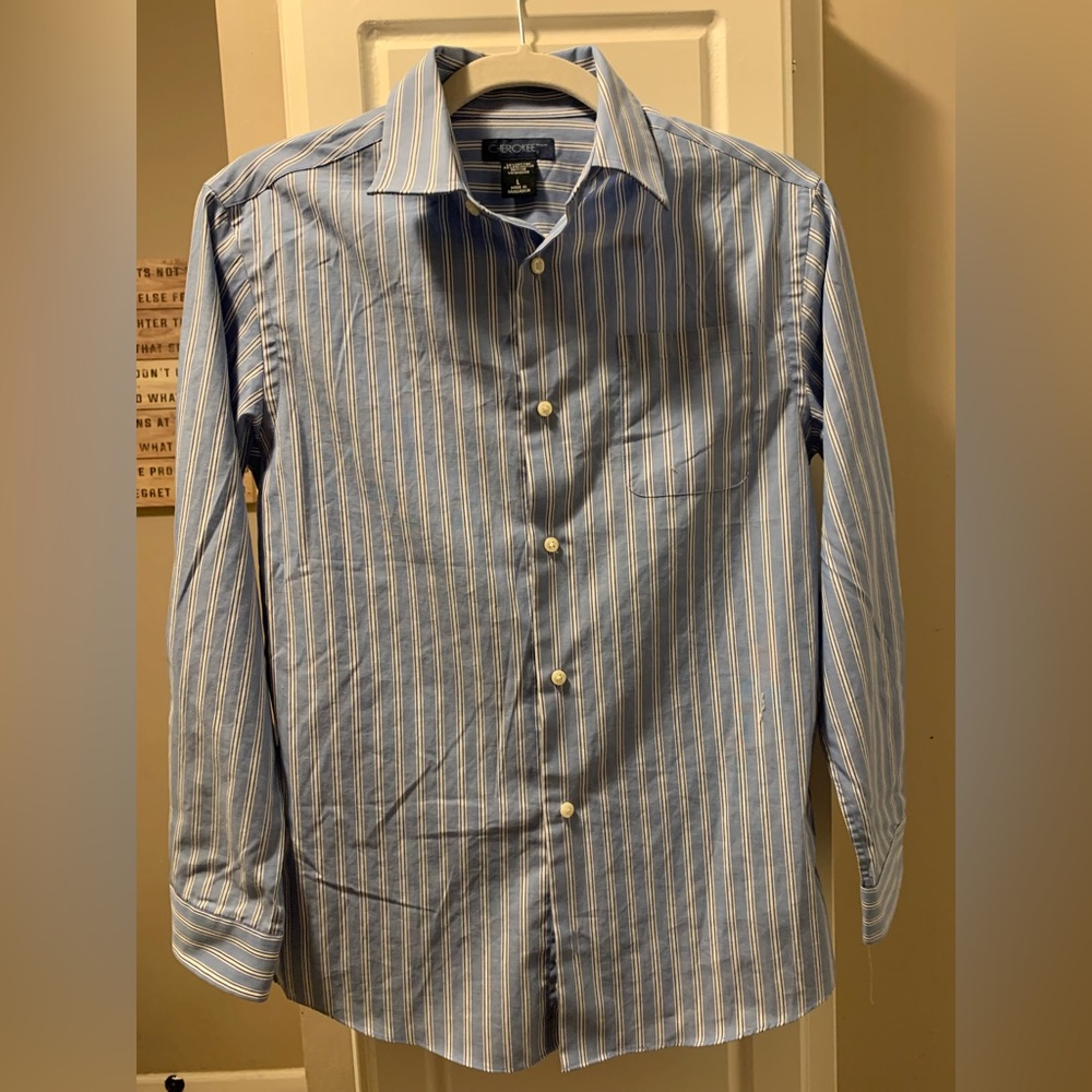 Cherokee Boys Casual/Dress Button Down Shirt, Boys Large, Great Condition